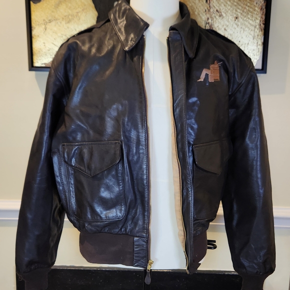 COOPER Sportswear Type A-2 Aviator Flight Jacket Leather Goatskin Bomber XL - Picture 2 of 6